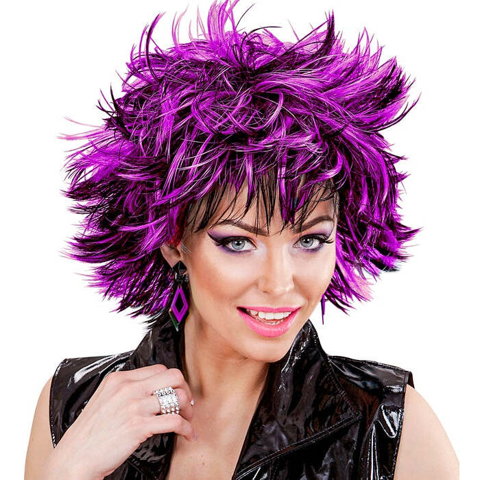 Black-Purple Steamy Wig In Box