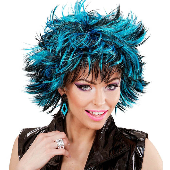 Black-Blue Steamy Wig In Box
