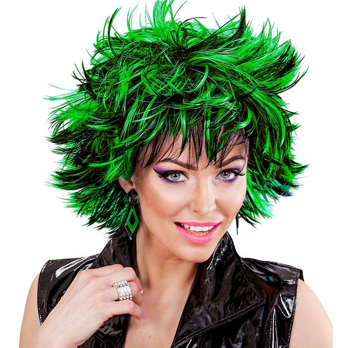 Black-Green Steamy Wig In Box