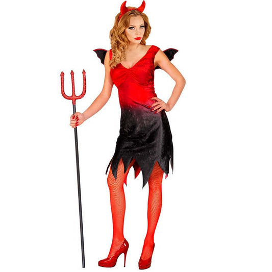Devil Lady  Dress With Wings, Horns 