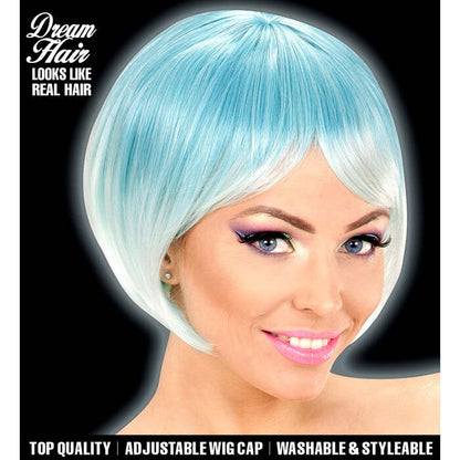 Blue-Turquoise Melange Fashion Wig In Color Box
