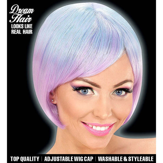 Blue-Purple Melange Fashion Wig In Color Box
