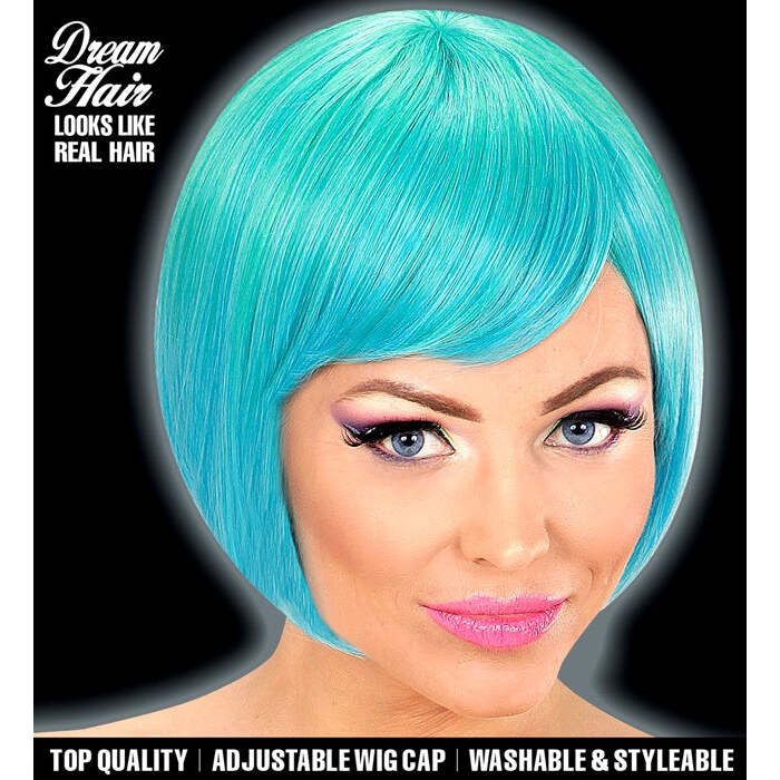 Green-Blue Melange Fashion Wig In Color Box