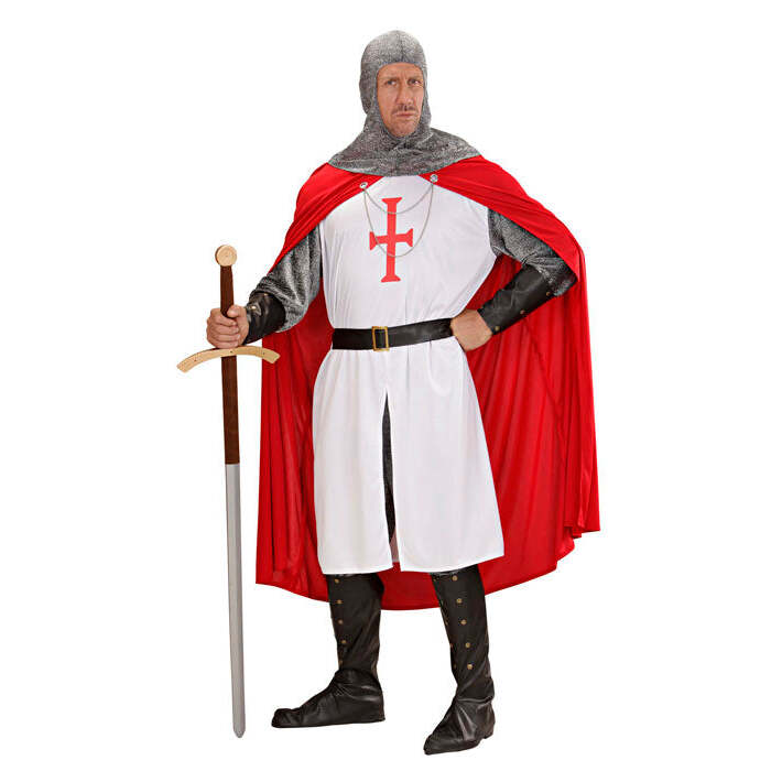 Crusader  Long Coat, Pants, Belt, Armbands, Helmet, Boot Covers, Cape 