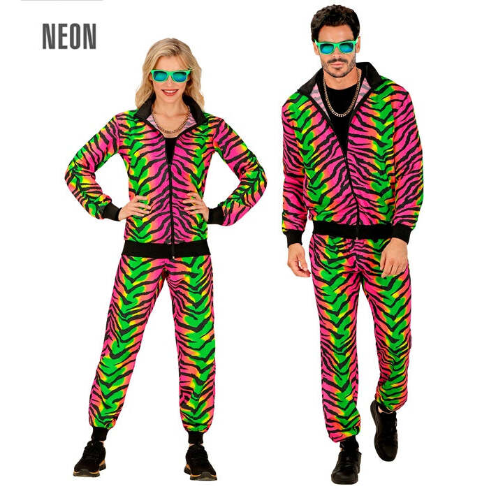 Neon Rave Animalier Party Fashion Tracksuit  Jacket, Pants 