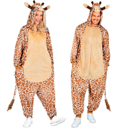 Plush Onesie Giraffe  Hooded Jumpsuit 
