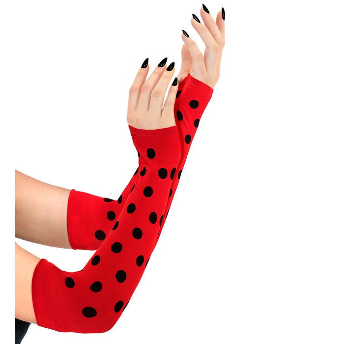 Fingerless Ladybug Gloves - 33 Cm