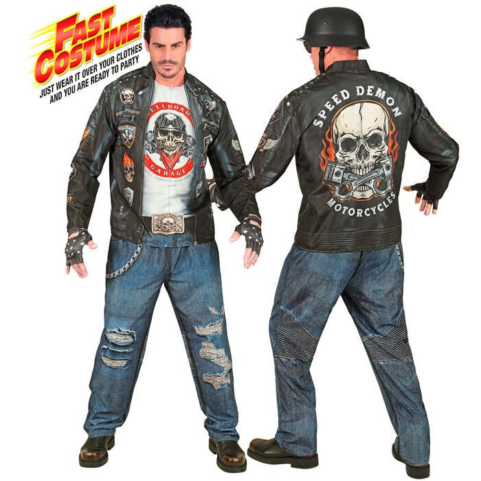 Biker Fast Costume  Jacket, Pants, Gloves 