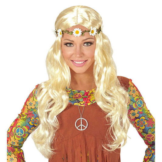 Blonde Hippie / Medieval Wig Withdaisy Headband In Polybag