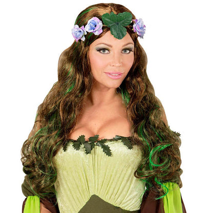 Mother Nature Wig With Flower Headband In Polybag