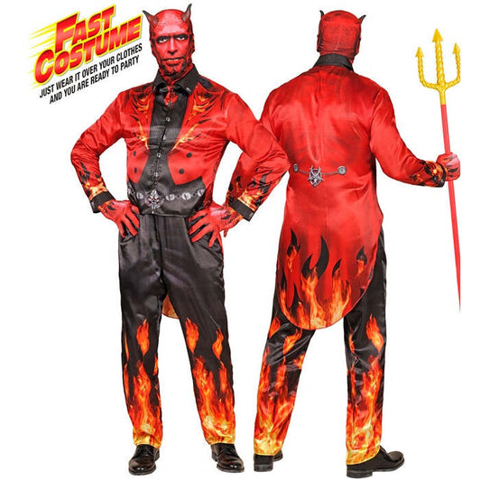 Devil Fast Costume  Jacket, Pants, Gloves, Mask With Horns 
