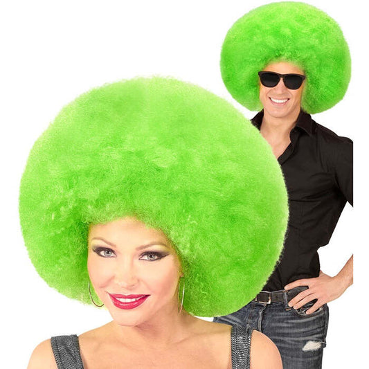Top Quality Green Oversized Afro Wig In Polybag