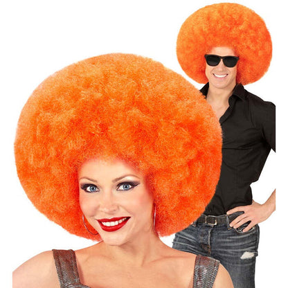 Top Quality Orange Oversized Afro Wig In Polybag