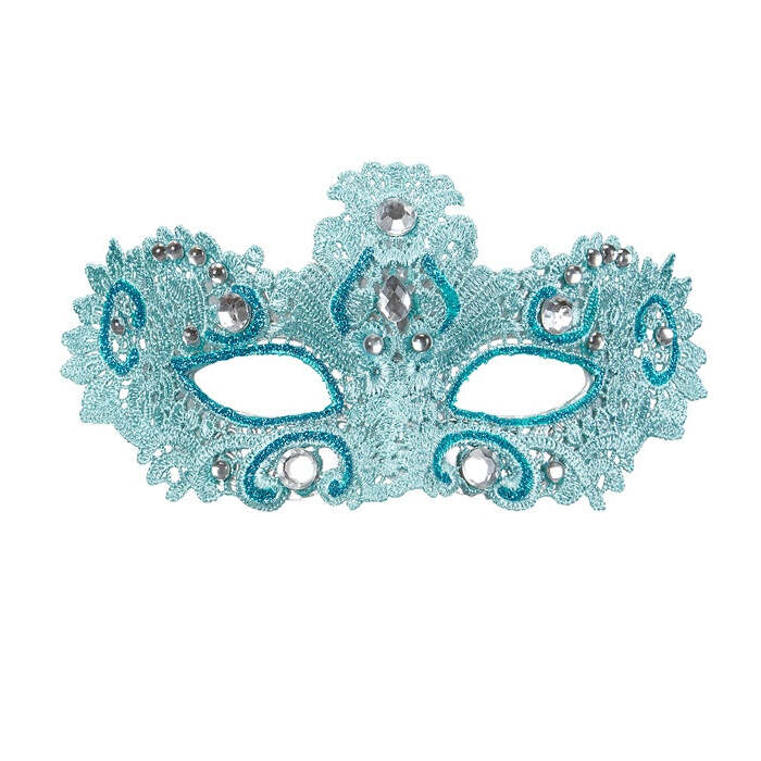 Azure Noblesse Lace Eyemask Decorated  & Gems