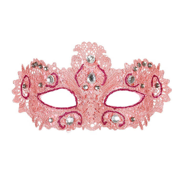 Pink Noblesse Lace Eyemask Decorated  & Gems