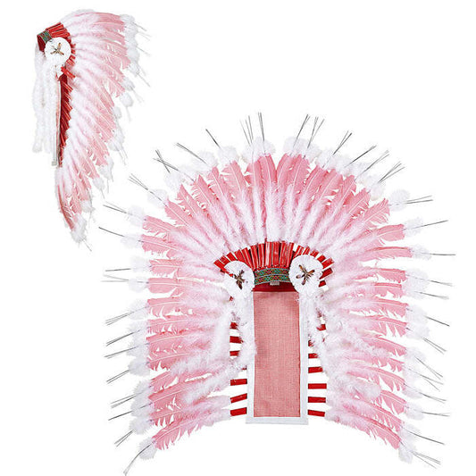 Deluxe Pink Indian Headdress Withmarabou