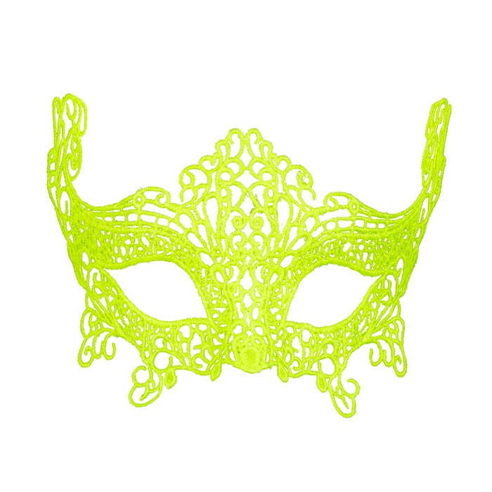 Neon Yellow Lace Eyemask