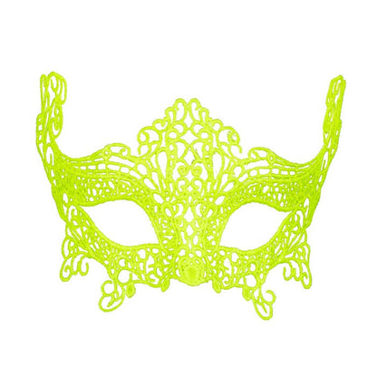Neon Yellow Lace Eyemask