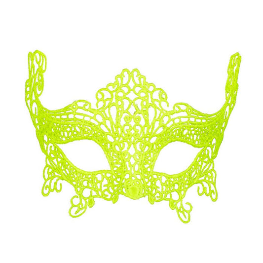 Neon Yellow Lace Eyemask