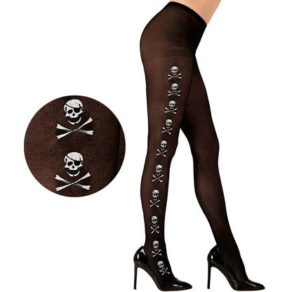 Black Pantyhose With Skulls & Bones 40 Den