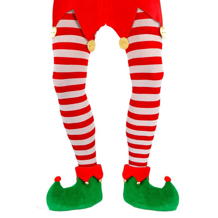 Red-White Striped Pantyhose 70 Den