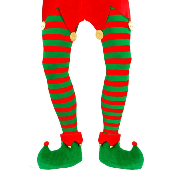 Green-Red Striped Pantyhose 70 Den