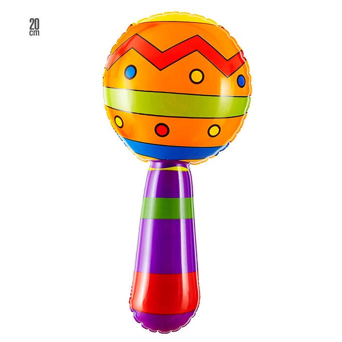 Inflatable Maracas With Jingle Bell 20 Cm