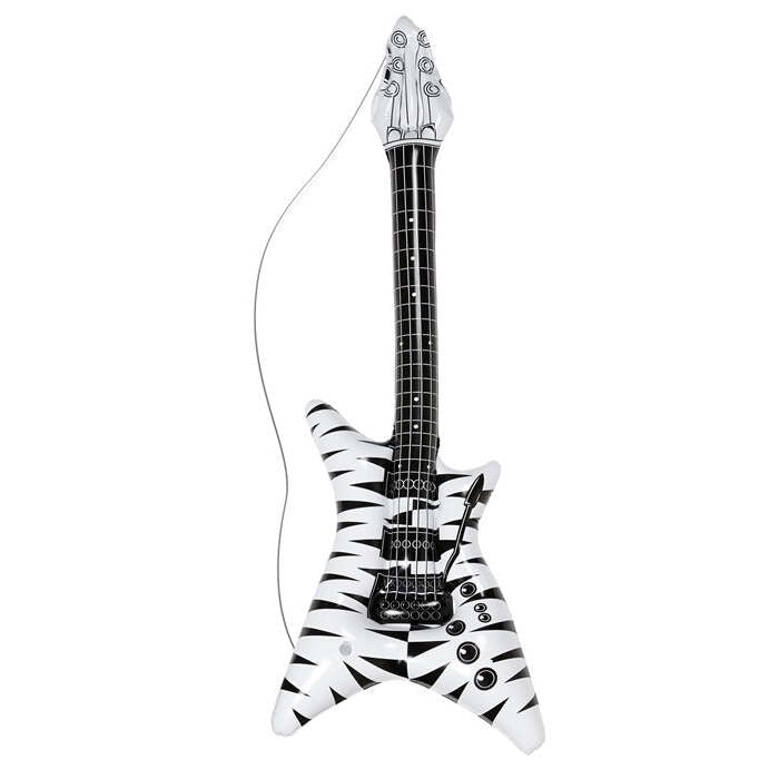 Inflatable Zebra Rockstar Guitar 95 Cm