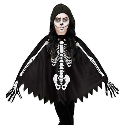 Skeleton  Hooded Poncho 