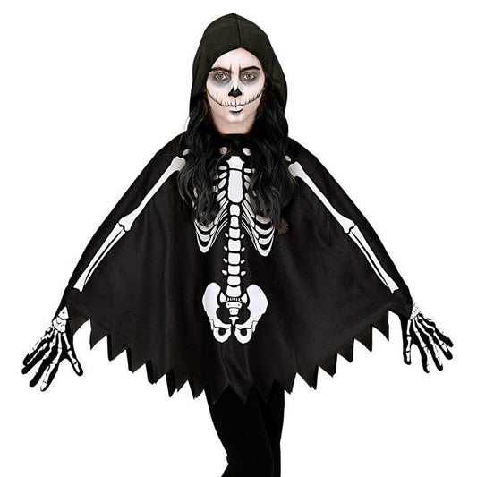 Skeleton  Hooded Poncho 