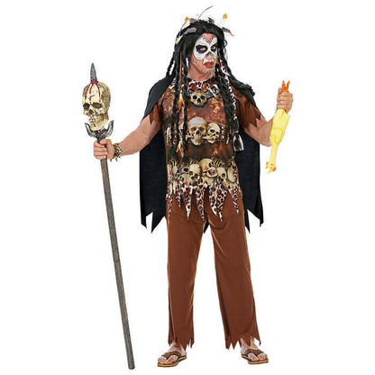 Voodoo Priest  T-Shirt, Pants, Headband, Cape 