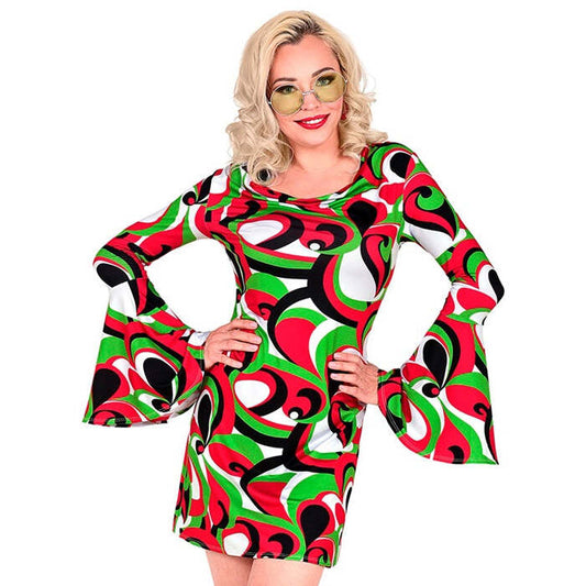 The 70S Groovy Style - Vintage Waves  Dress 