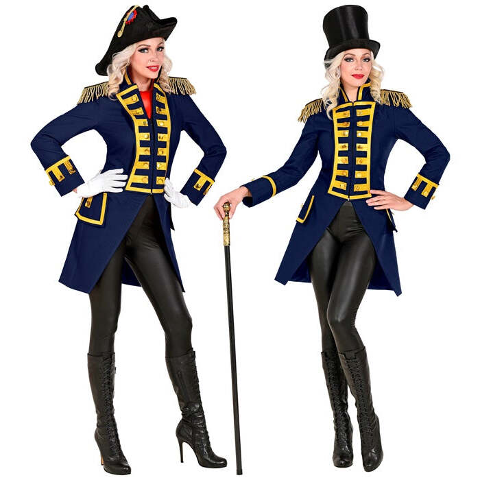 Blue Parade Coat For Woman