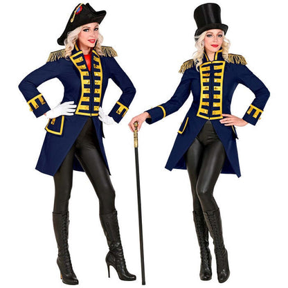 Blue Parade Coat For Woman