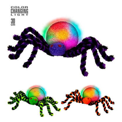 12 Color Changing Light Spiders 30 Cm - In Display Box - 3 Colors Ass.