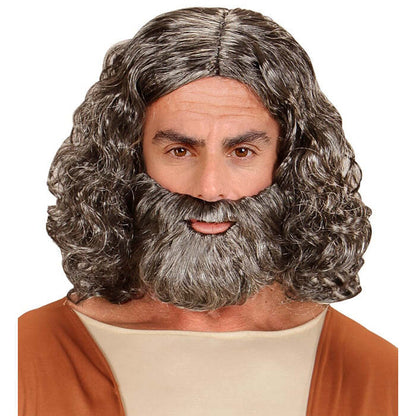 Biblical Wig & Beard In Box