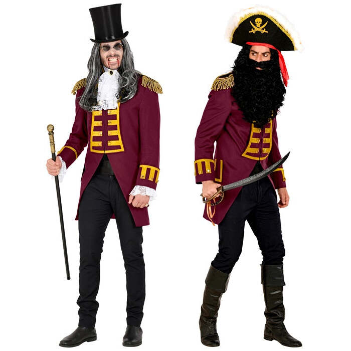 Burgundy Parade Coat For Man