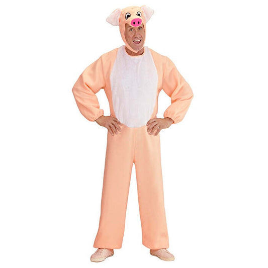 Pig  Jumpsuit, Headpiece With Mask 