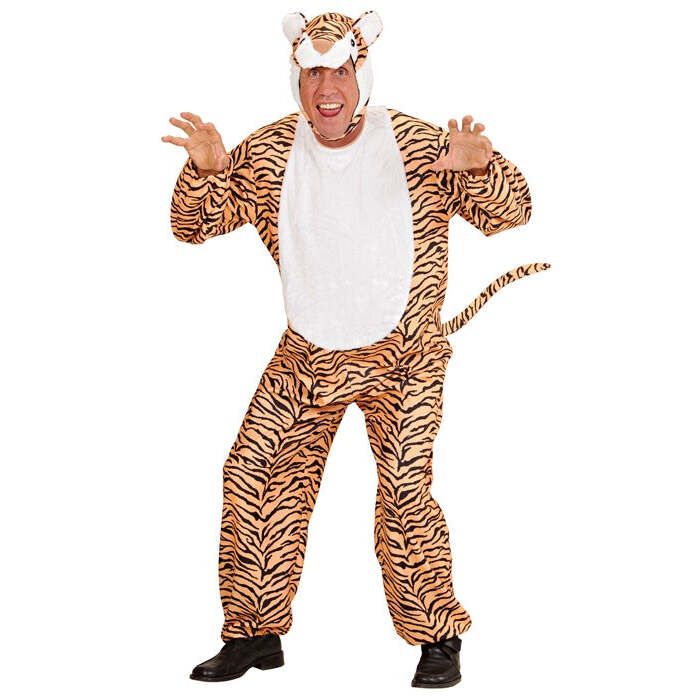 Tiger  Jumpsuit, Headpiece With Mask 