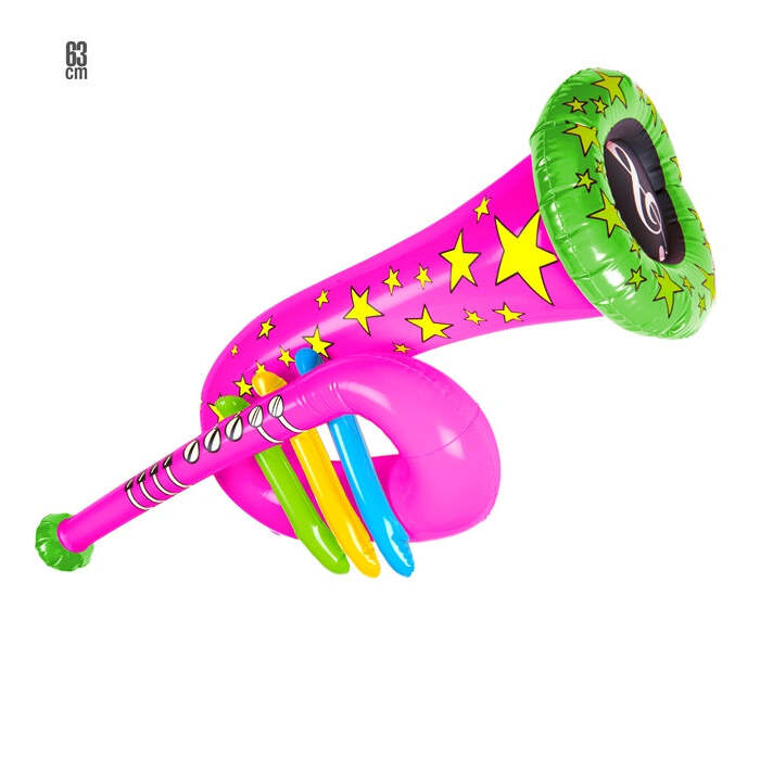 Pink Inflatable Tuba 63 Cm