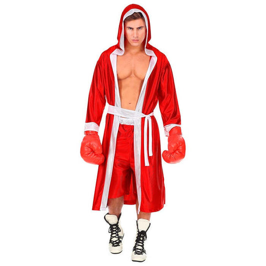 Boxeur Red  Hoodedcape With Belt, Shorts 