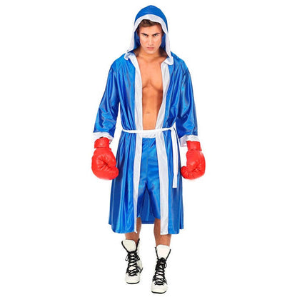 Boxeur Blue  Hoodedcape With Belt, Shorts 