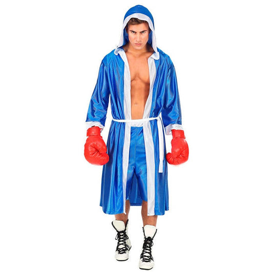 Boxeur Blue  Hoodedcape With Belt, Shorts 