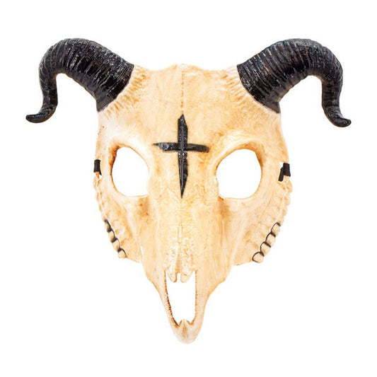 Satanic Ram Skull Mask Hard Plastic