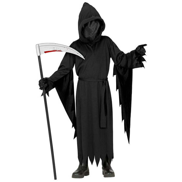 Reaper  Hooded Robe With Faceless Mask, Belt 