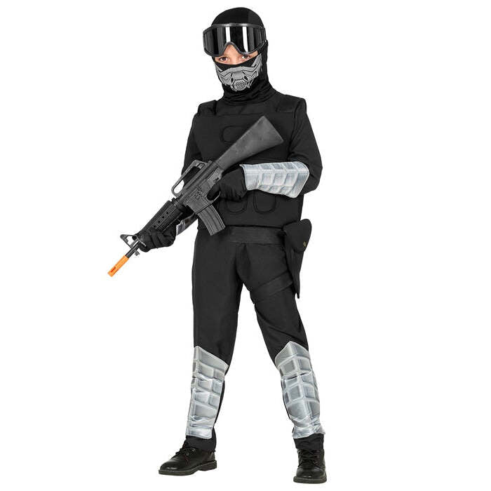Special Forces  Jumpsuit, Utility Vest, Hooded Mask, Goggles, Belt With Holster, Arm Guards, Shin Guards, Gloves 