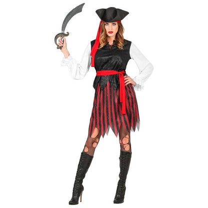 Caribbean Pirate  Shirt With Vest, Skirt, Belt, Headband, Hat 