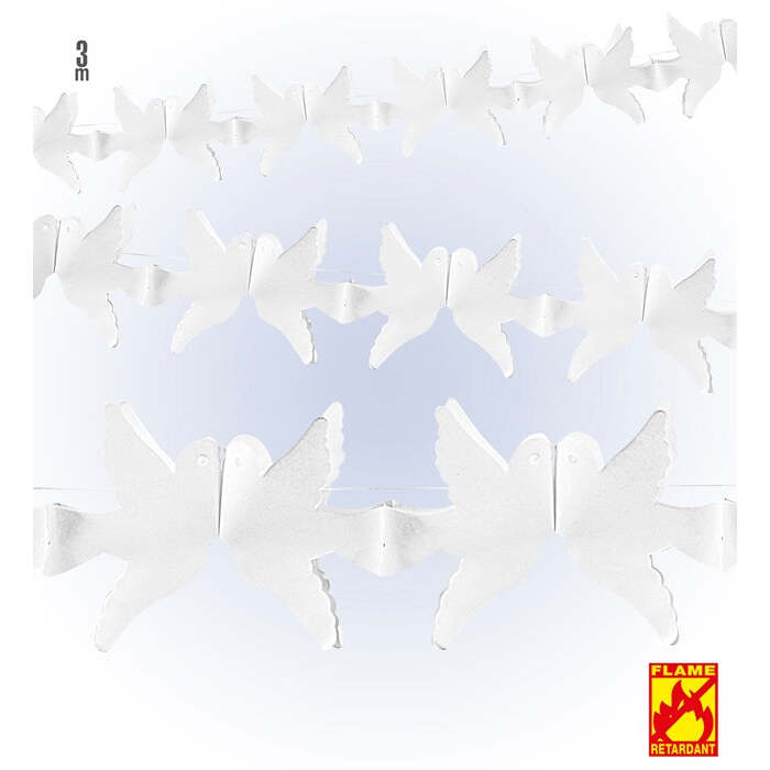 Dove Garland 3 M - Flame Retardant