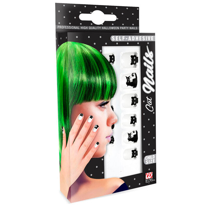 Set Of 12 Self-Adhesive Cat Nails Child Size