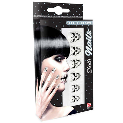 Set Of 12 Self-Adhesive Skulls Nails